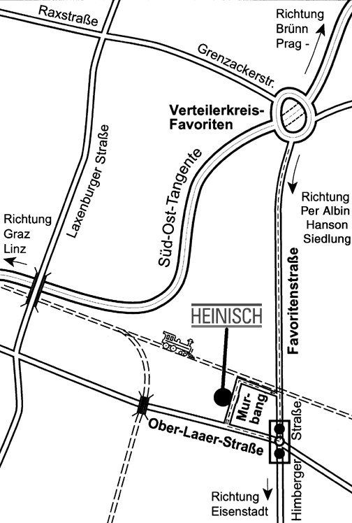 Heinisch Ges.m.b.H.; Murbangasse 4; A-1100 Wien - Lageplan